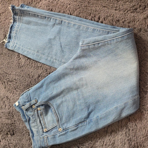 JS Light Blue Ankle Raw Hem Jeans Size 38 See Measurements - Picture 1 of 13